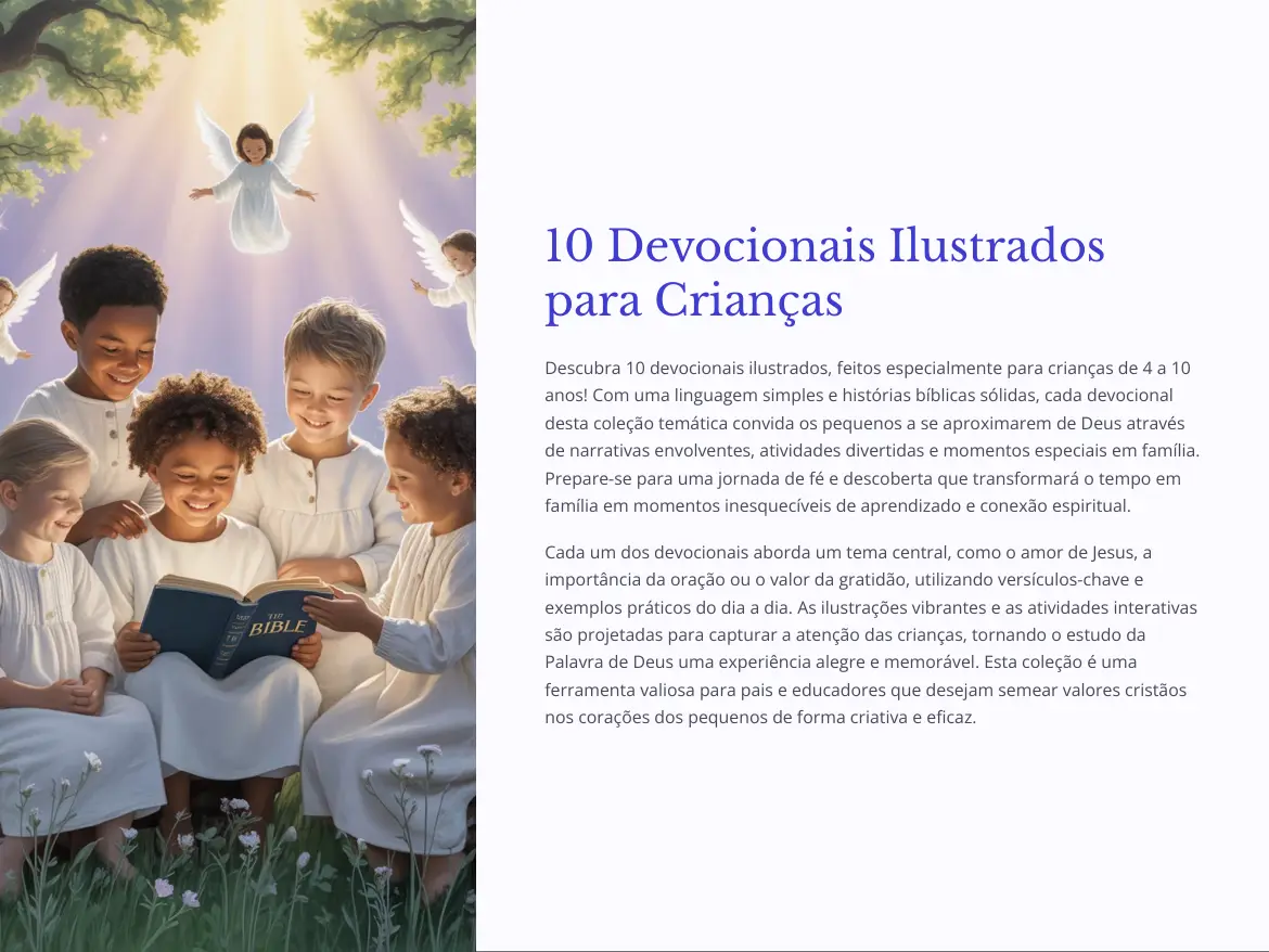Capa do material 10 Devocionais Ilustrados para Crianças